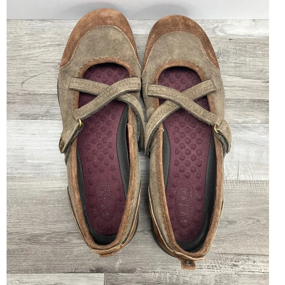 Privo by Clarks Womens Brown Suede Mary Jane Flats Comfort Shoes 76450 Size 8.5M - Picture 5 of 7